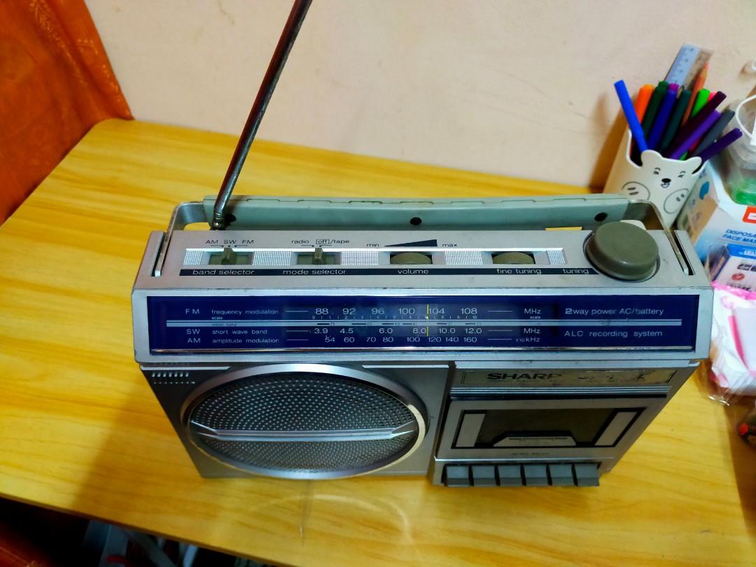 Portable radio cassette player made by the Sharp Corporation