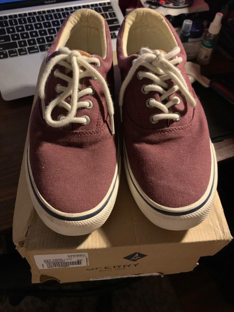 Sperry Striper LL CVO Burgundy Sz 9.5 M Authentic (Category: Sneakers) located in Bacoor. Submitted by forkandknife (Listing ID 1179474784, Image 3). Description: ❗️Can avail Discounts if bundled both Sperry pairs from my listings!❗️ Sperry Striper LL CVO Burgundy/Maroon/Bordeaux/Wine Authentic Preloved sneakers up for sale! This was also bought long ago and have been used twice! Measurements: Size: 9.5 Mens US RFS: Decluttering I don’t accept re