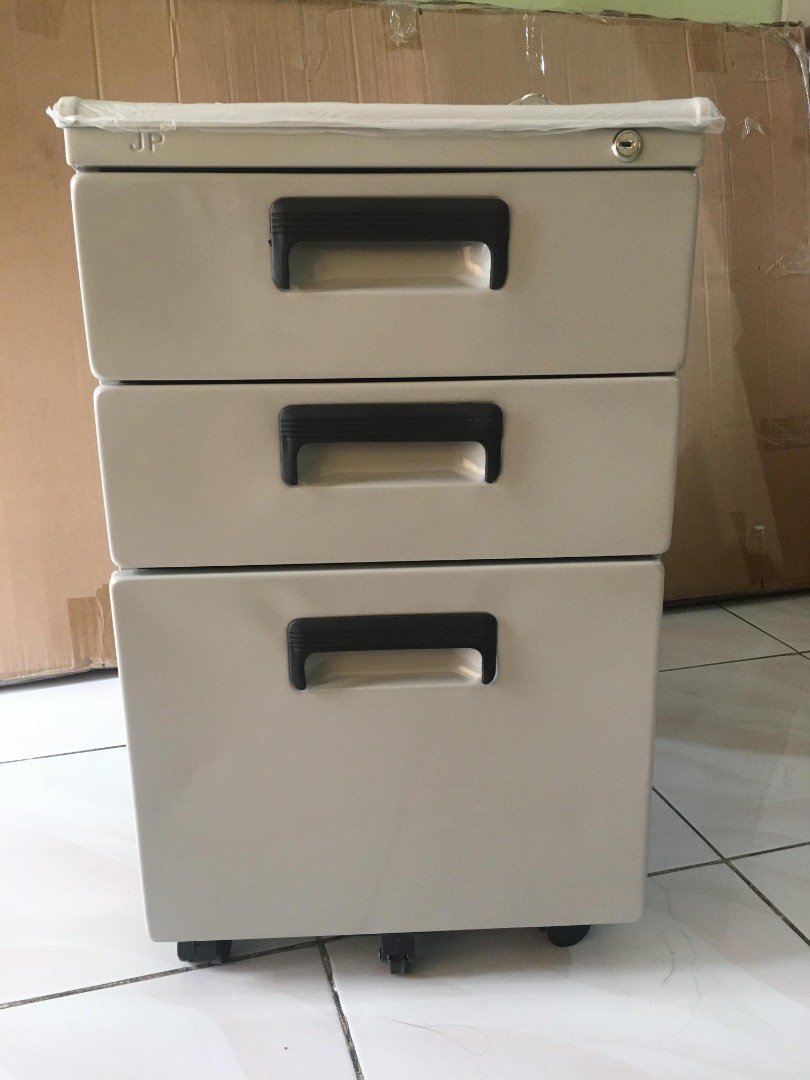 STEEL MOBILE PEDESTAL DRAWER RECESSED & FLUSH HANDLE, Furniture & Home ...