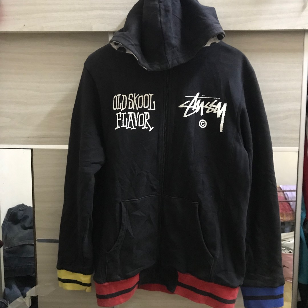 Stussy old school flavor rivisible hoodie, Men's Fashion, Tops & Sets ...