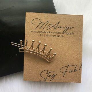 Tiara Crown Gold Hair Clip