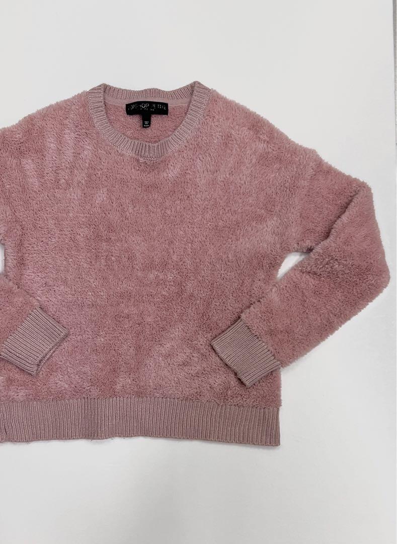 Pink fluffy deals jumper topshop