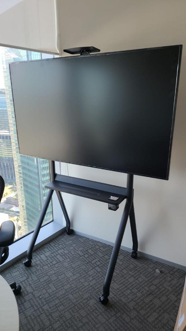 5586 inch TV stand wall mount Jamboard bracket and laptop soundbar