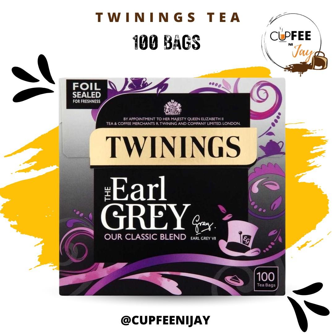 TWININGS TEA EARL GREY 100 TEA BAGS, Food & Drinks, Other Food & Drinks