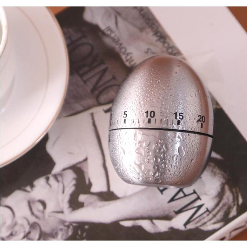 Upgrade Stainless steel kitchen mechanical egg timer 60 Minutes as