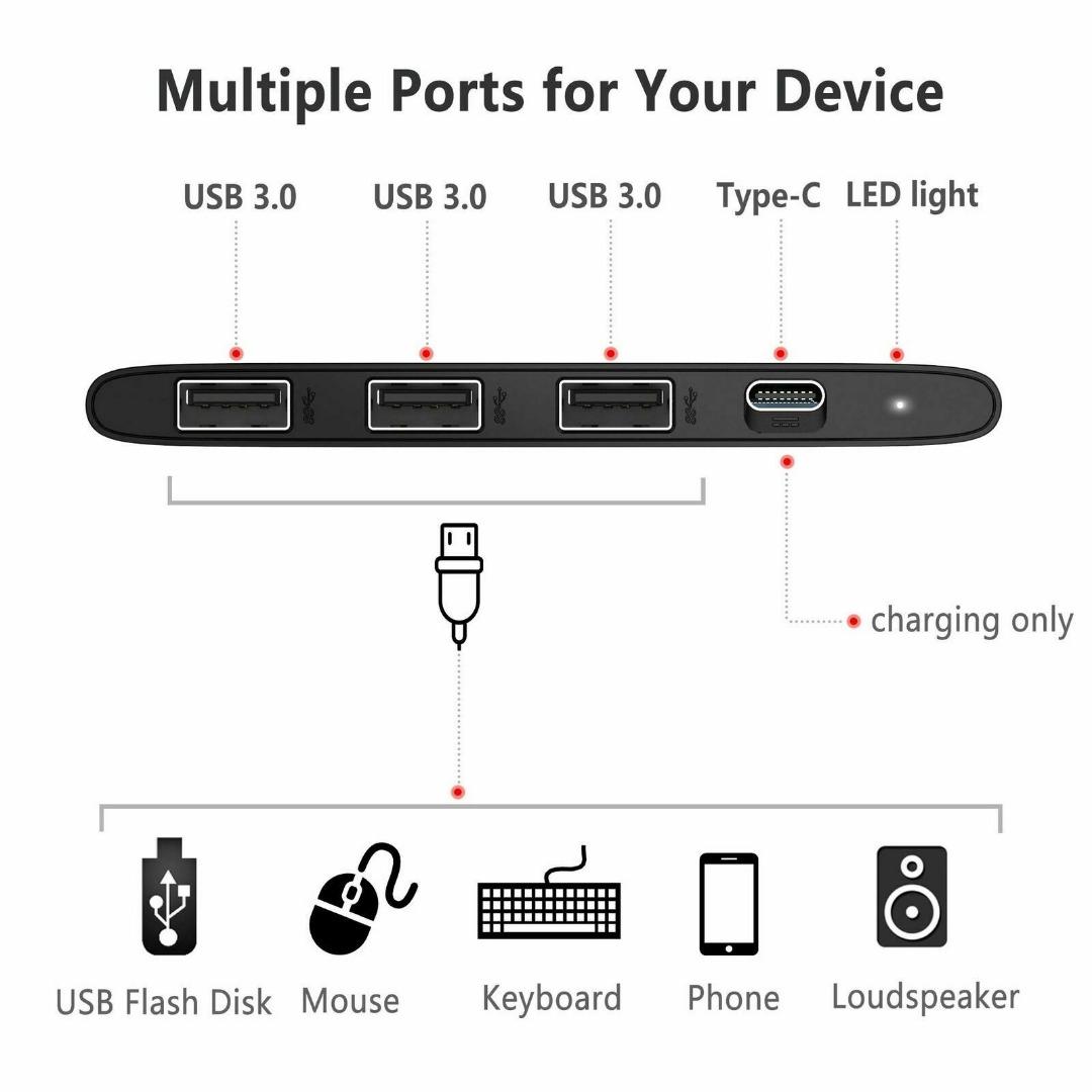 USB-C Hub 4-in-1 with 3 USB 3.0 Ports & Type-C Charging Adaptor by ...