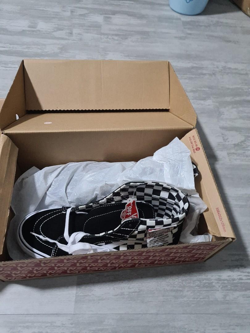 Vans sk8 hi tapered DIY checkered Men s Fashion Footwear Sneakers on Carousell