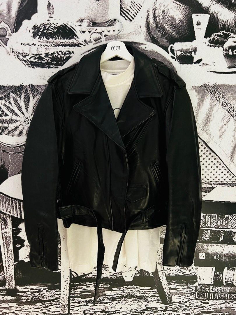VETEMENTS leather biker jkt