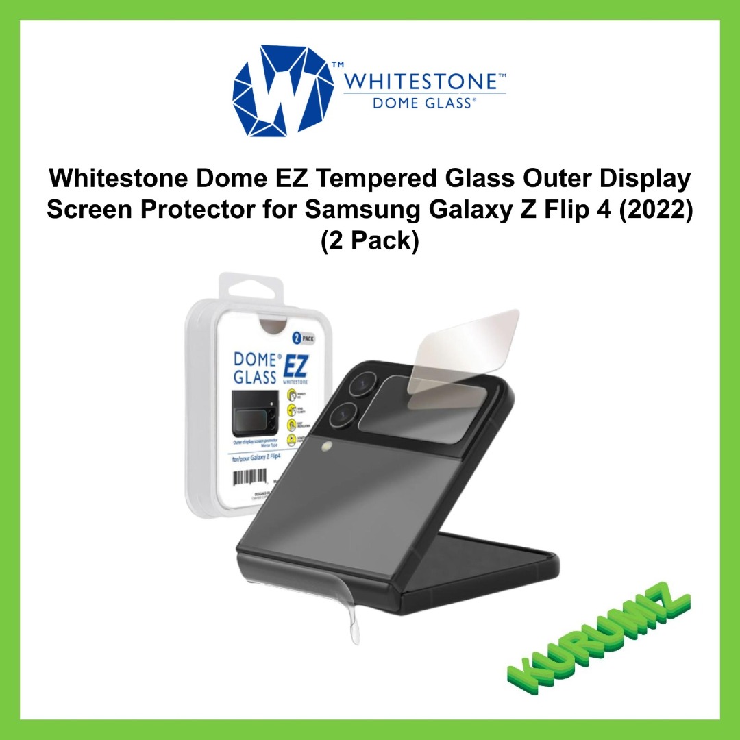 Whitestone Dome EZ Tempered Glass OuterDisplay for Galaxy Z Flip 4