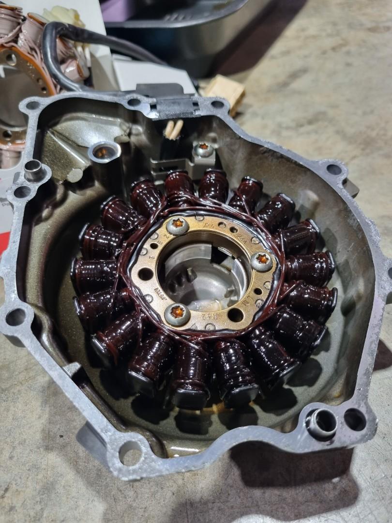 Yamaha R6 Rectifier Starter Coil Replacement, Motorcycles, Motorcycle Accessories on Carousell
