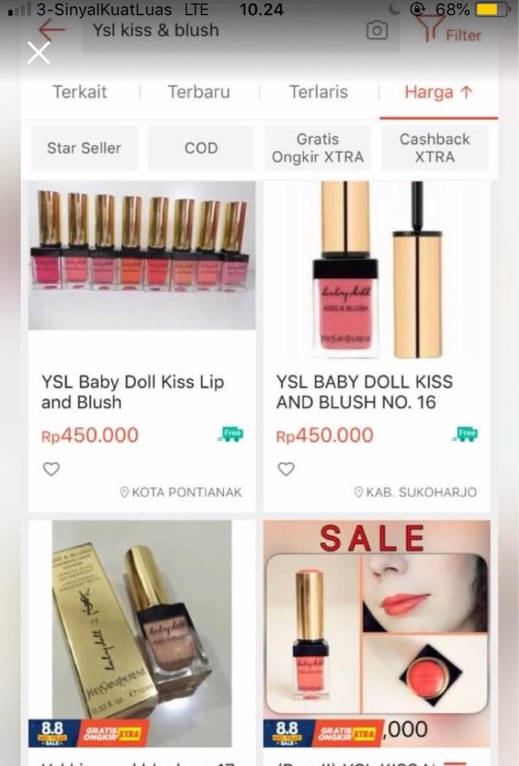 YSL Baby Doll Kiss and Blush 04, Kesehatan Kecantikan, Rias