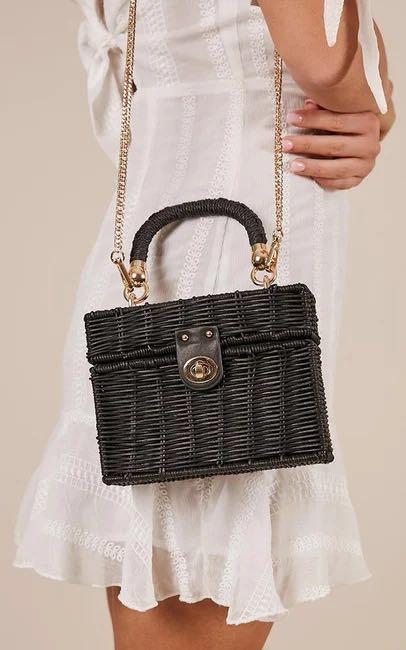 Zara minaudière bag with braided hotsell handle