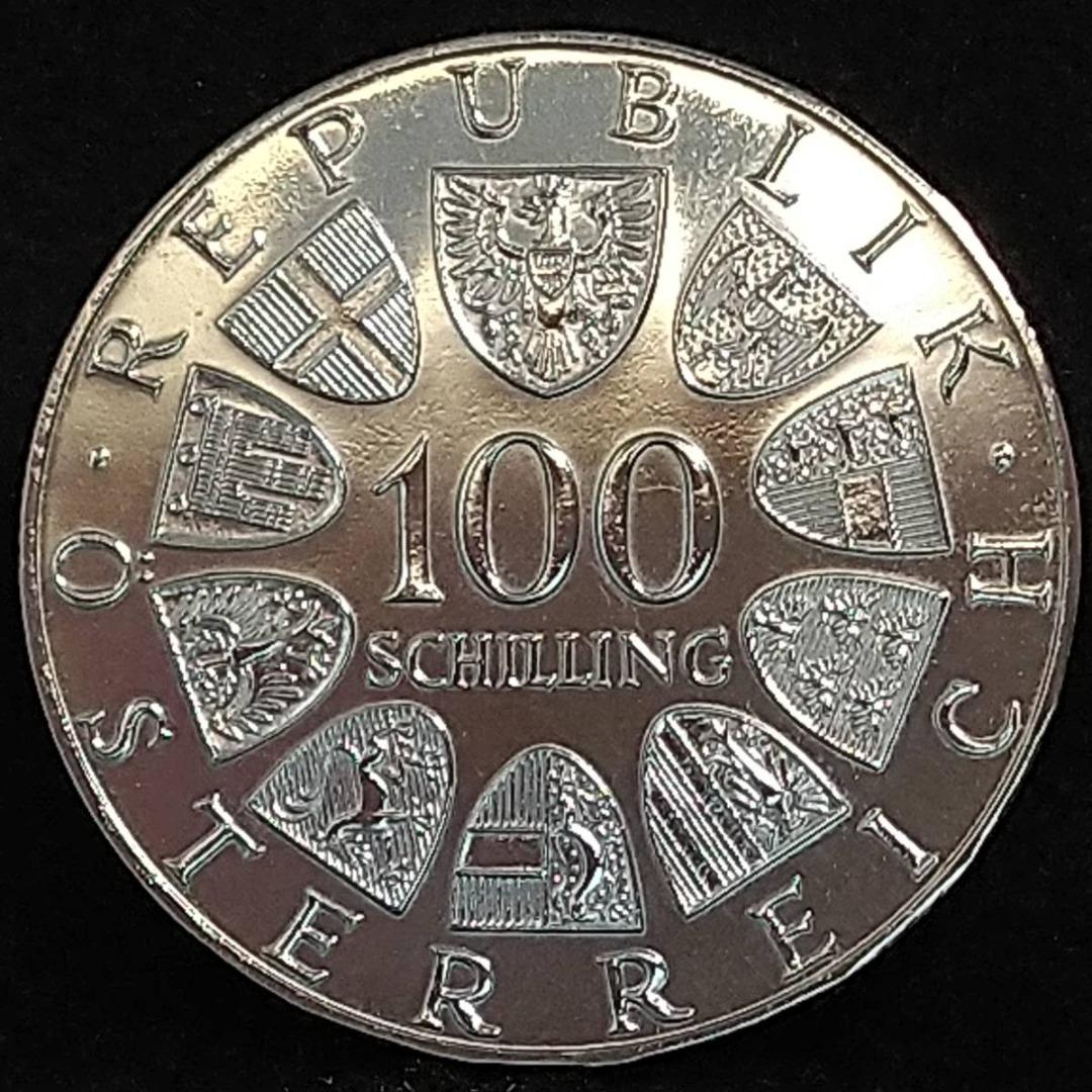 1976年奧地利銀幣100 先令, 興趣及遊戲, 收藏品及紀念品, 錢幣- Carousell