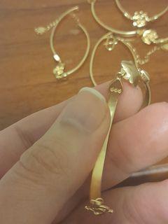 24k 999 fine authentic rose gold bracelets