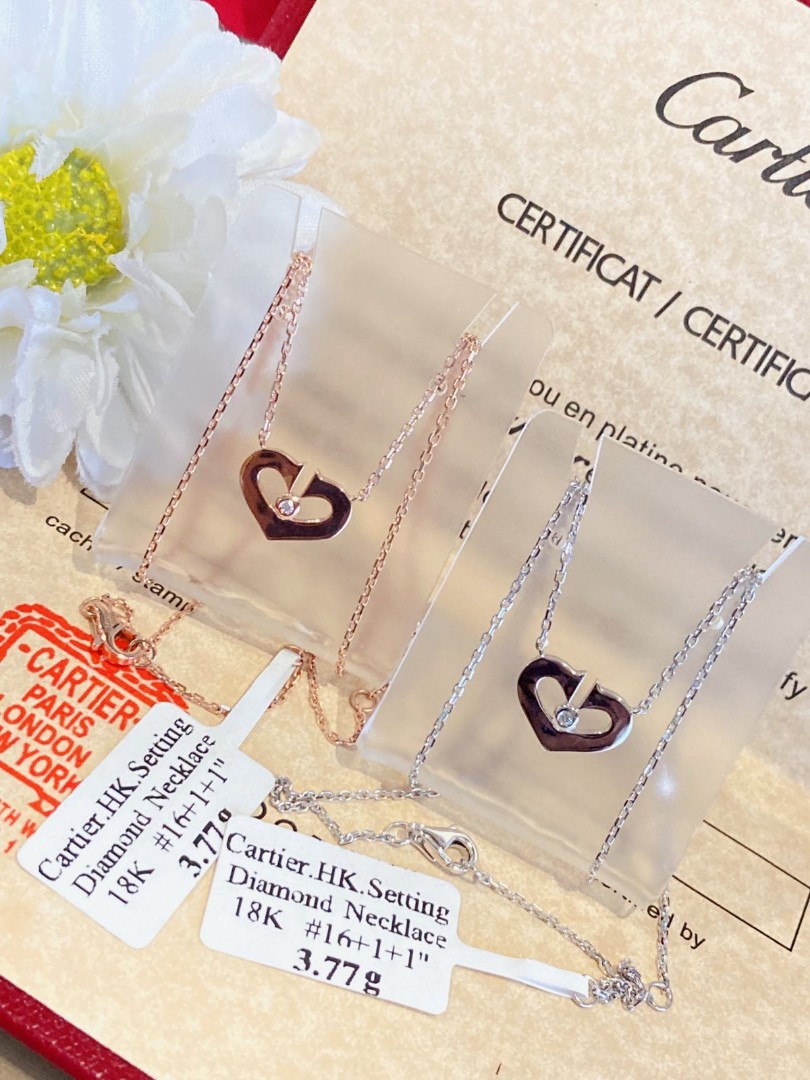 3colors Cartier Heart Necklace Women s Fashion Jewelry Organizers Necklaces on Carousell