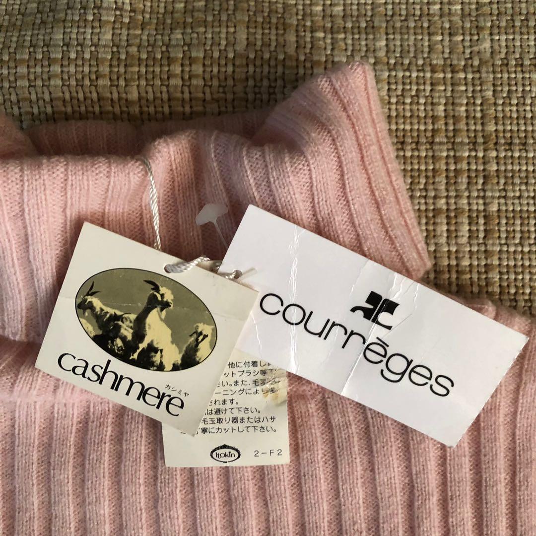 【美品】Old Courreges Cashmere Knit babypink