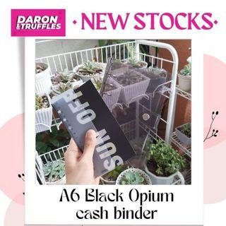 A6 Black Opium Cash Binder