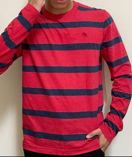 Abercrombie&Fitch 條文長袖上衣 L號