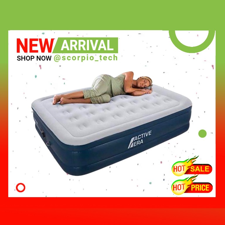 Active Era Premium King Size Air Bed with a Builtin Electric Pump and
