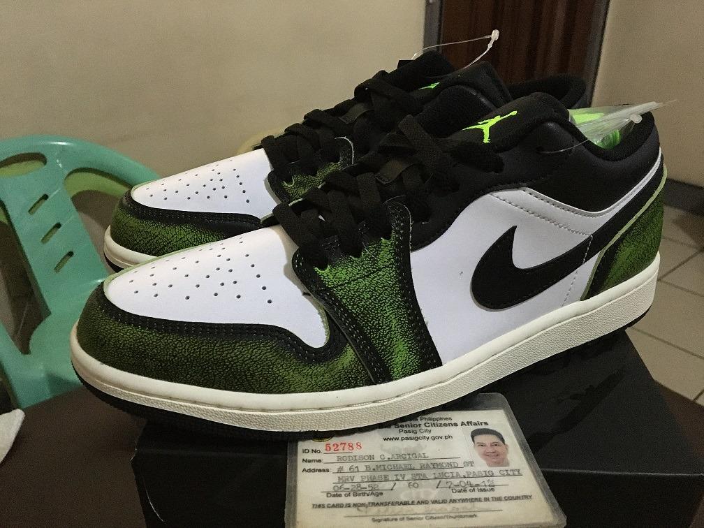 electric green jordan 1