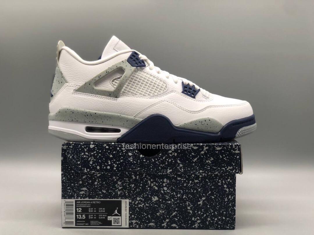 Air Jordan 4 Midnight Navy, Men's Fashion, Footwear, Sneakers on