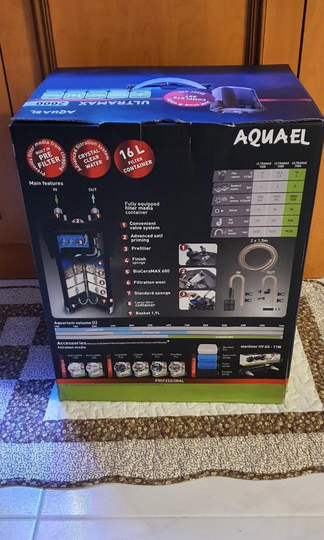 Filtro Acquario AQUAEL ULTRAMAX 2000 - 7520 G/h, Nero, Con Prefiltro, Per Acquari Esigenti - Foto 6
