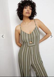 Ardene Striped Cut Out Jumpsuit