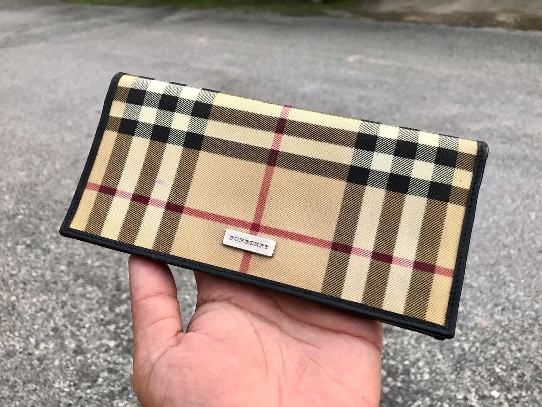 Authentic Burberry House Check Continental Wallet, Luxury, Bags & Wallets  on Carousell