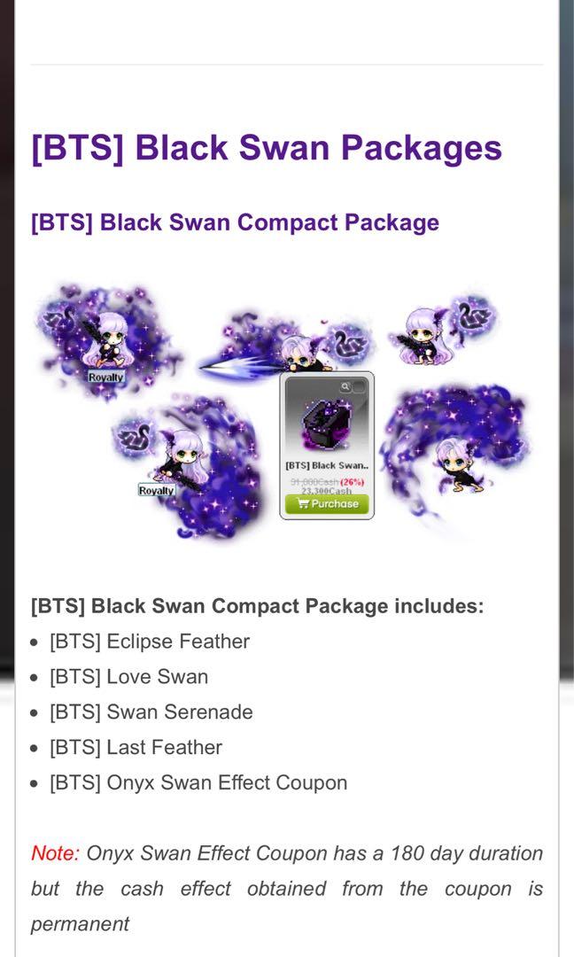 B> MapleSEA Black Swan, Video Gaming, Gaming Accessories, In ...