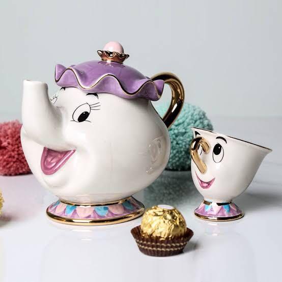 Beauty and the beast tea set teapots, Furniture & Home Living