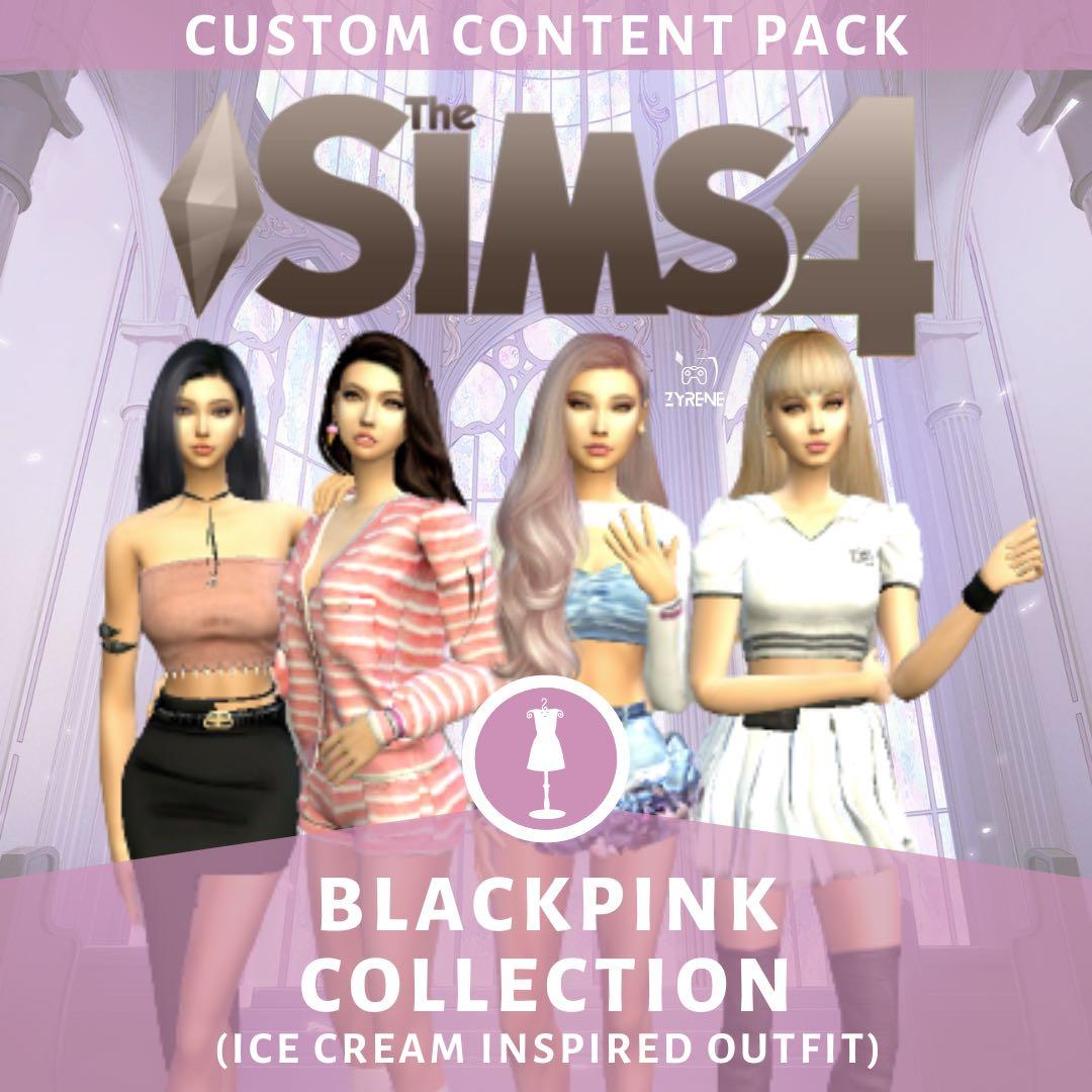 BLACKPINK COLLECTION (Ice Cream Inspired Outfit) - 4 Mods, 4 Outfits ...