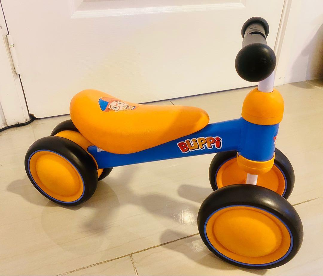 Blippi Cricket Baby Walker Balance bike with 4 Wheels for ages 1224