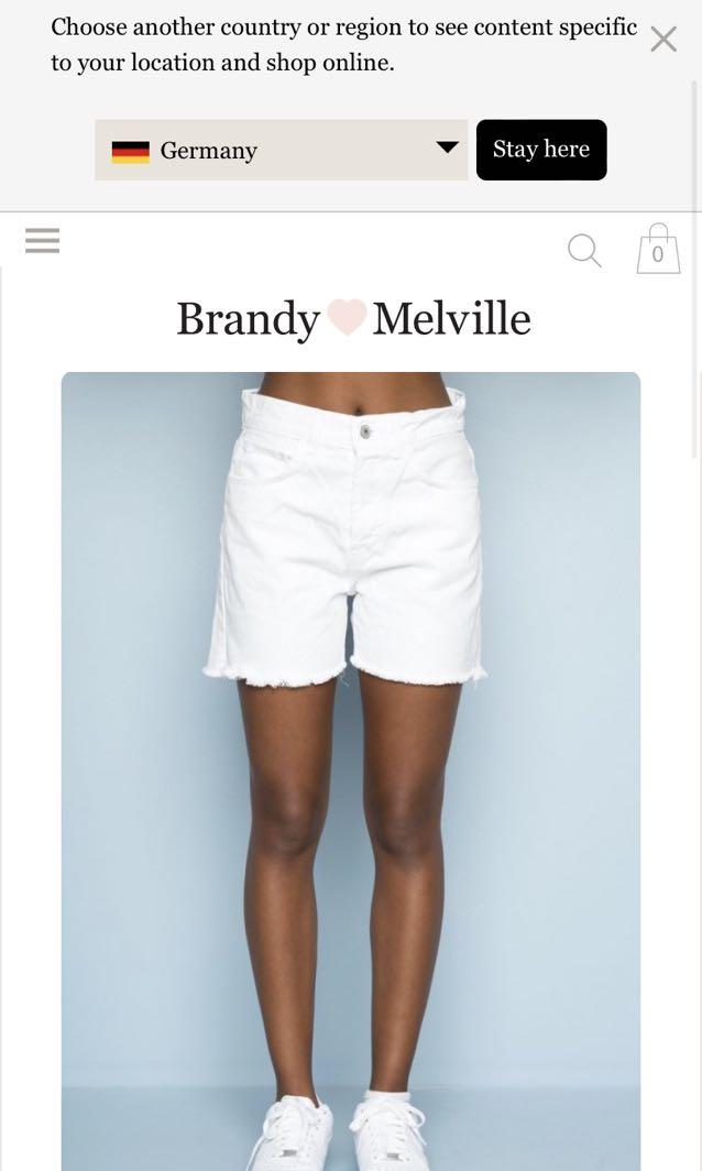 brandy melville ray denim shorts (frayed hem), Women's Fashion, Bottoms,  Shorts on Carousell