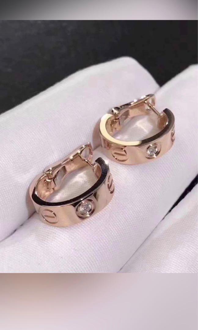 Cartier love earrings with new arrivals diamonds