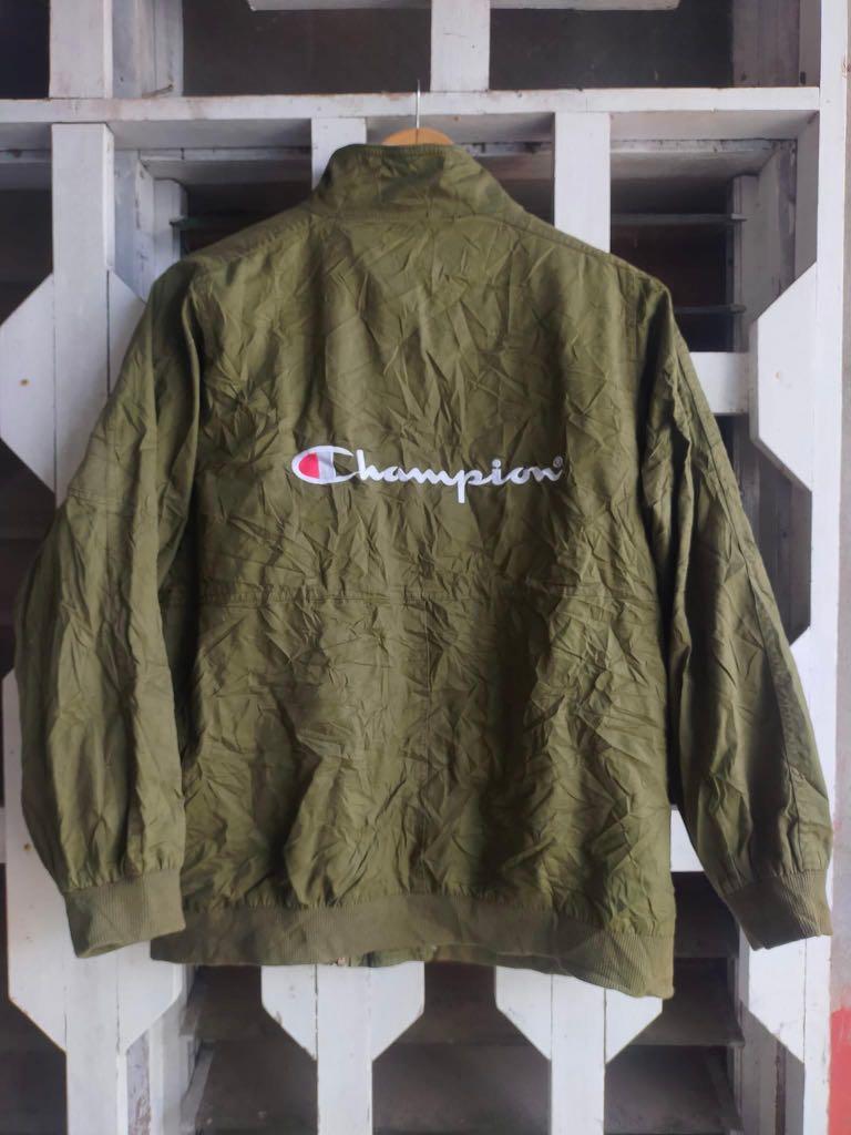 CHAMPION JACKET ARMY GREEN SIZE LARGE 26.5 23 DIMES EXCELLENT
