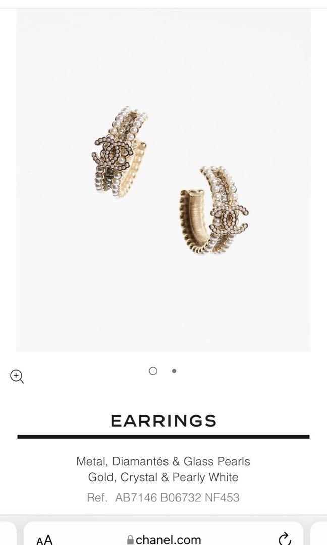 Chanel Pearl Loop Earrings Luxury Accessories on Carousell