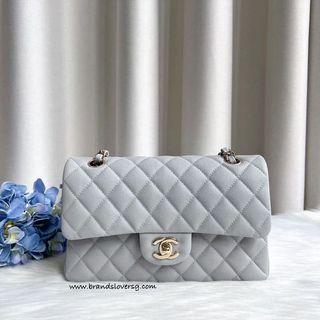CHANEL Dark Grey Calf Quilted Leather O Case Clutch Bag 100%  AUTHENTIC+BRAND NEW! #A84406, Luxury, Bags & Wallets on Carousell