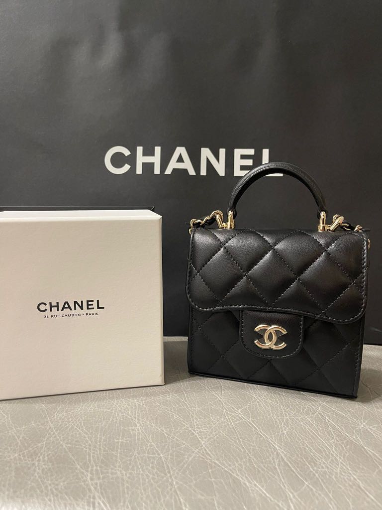Chanel Vanity Clutch with Chain Top Handle, Luxury, Bags & Wallets on ...