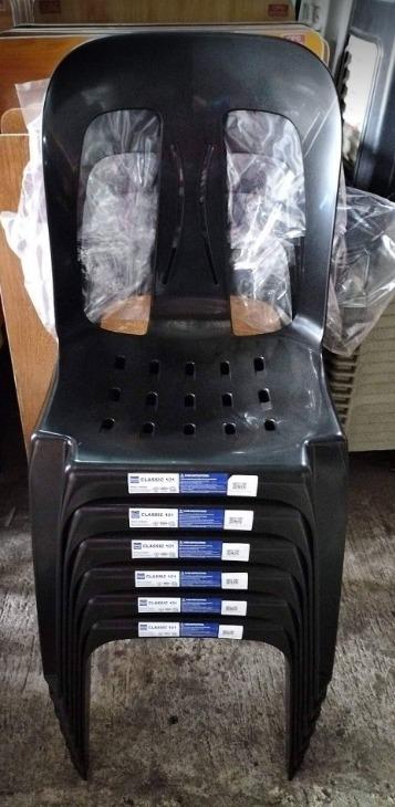 CLASSIC BLACK URATEX MONOBLOCK CHAIRS, Furniture & Home Living ...