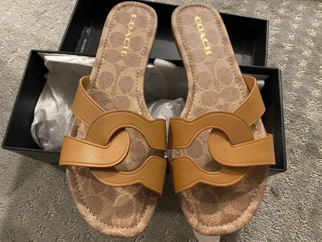 Coach kennedy cheap flat sandals
