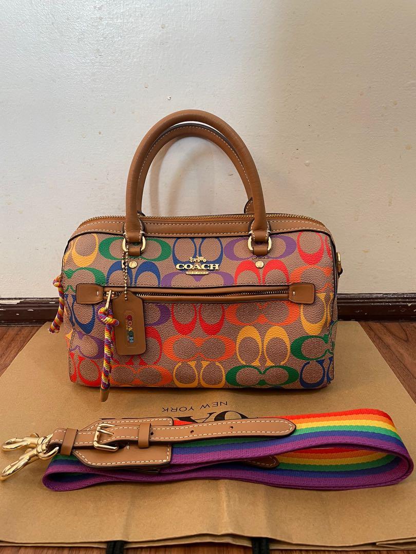 Coach rowan shop satchel rainbow