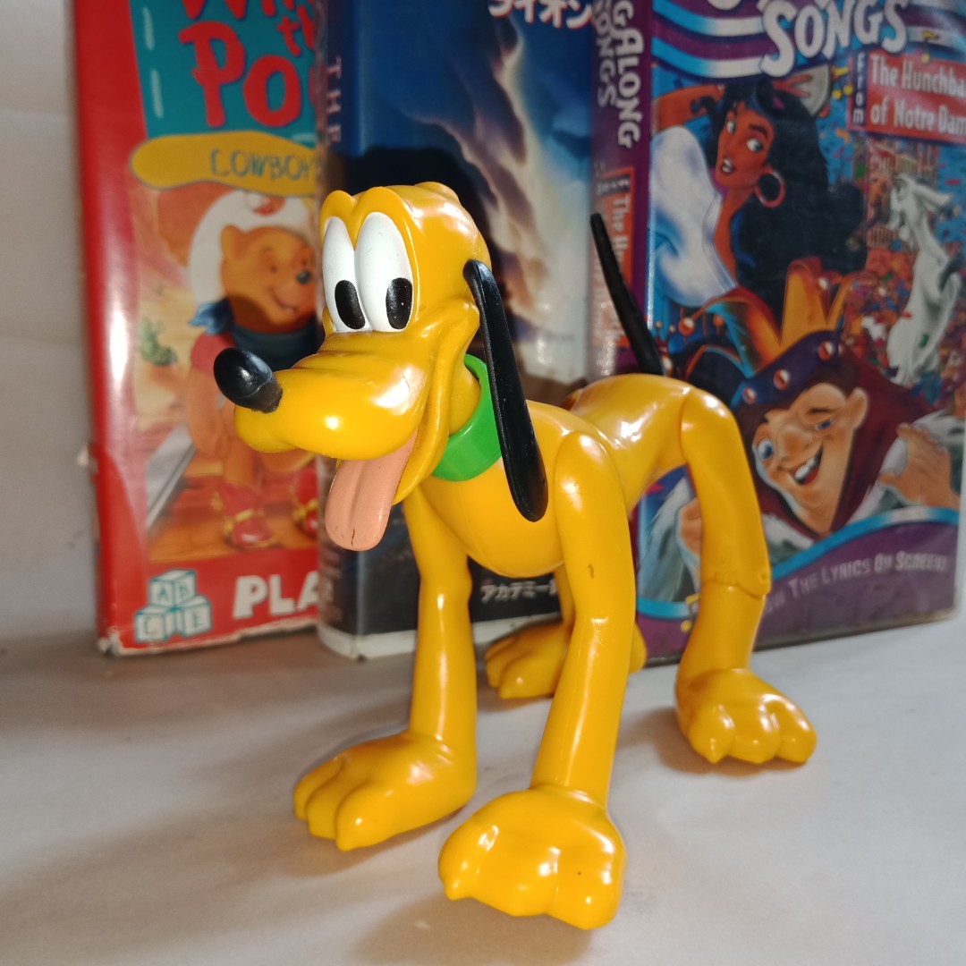 Disney mickey mouse dog pluto action figure vintage toy, Hobbies & Toys, Toys & Games on Carousell