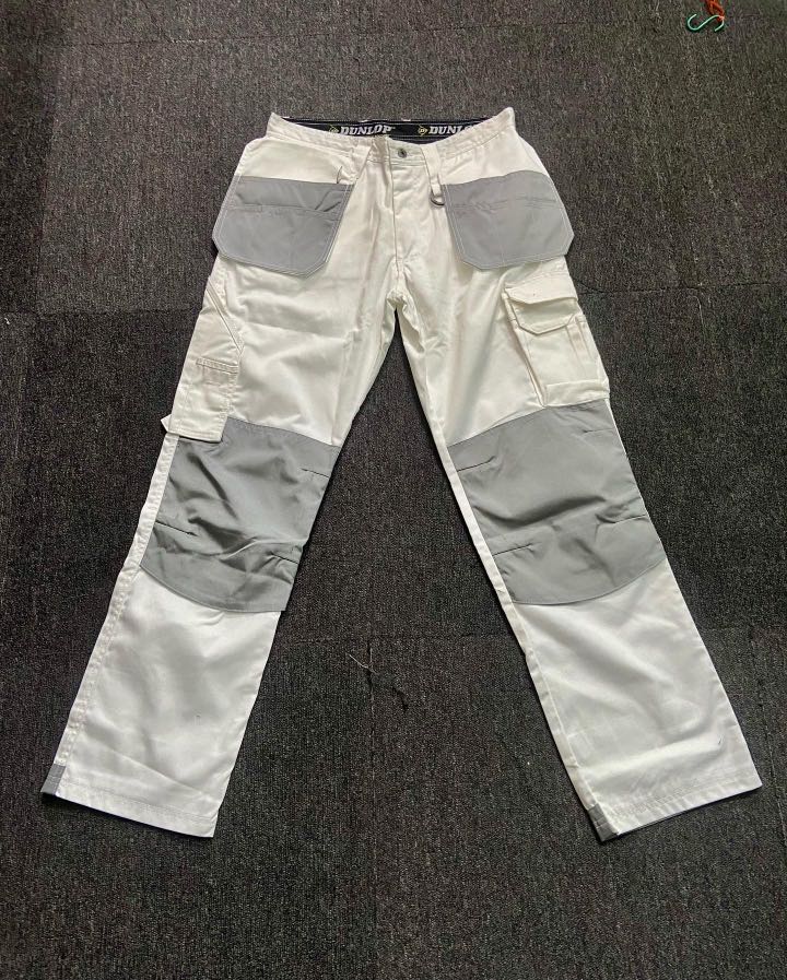 Dunlop Safety (White)Industrial cargo pants, Men's Fashion, Bottoms, Trousers on Carousell