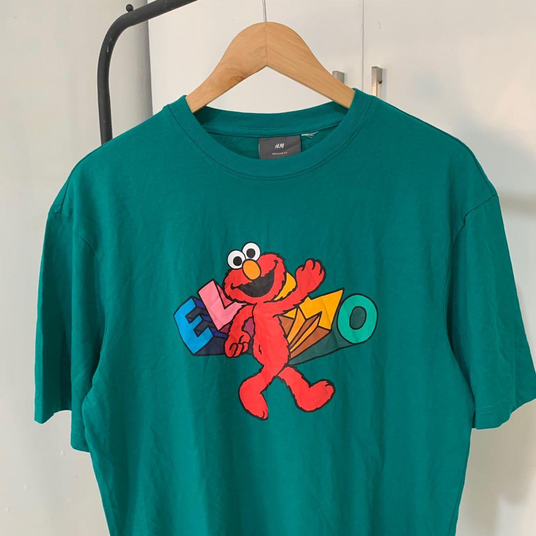 Elmo Sesame Street H M Oversized Shirt Men s Fashion Tops Sets