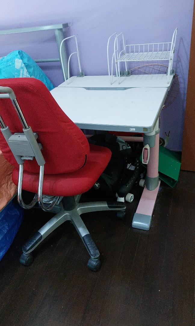 Ergonomics study table and chair, Furniture & Home Living, Furniture