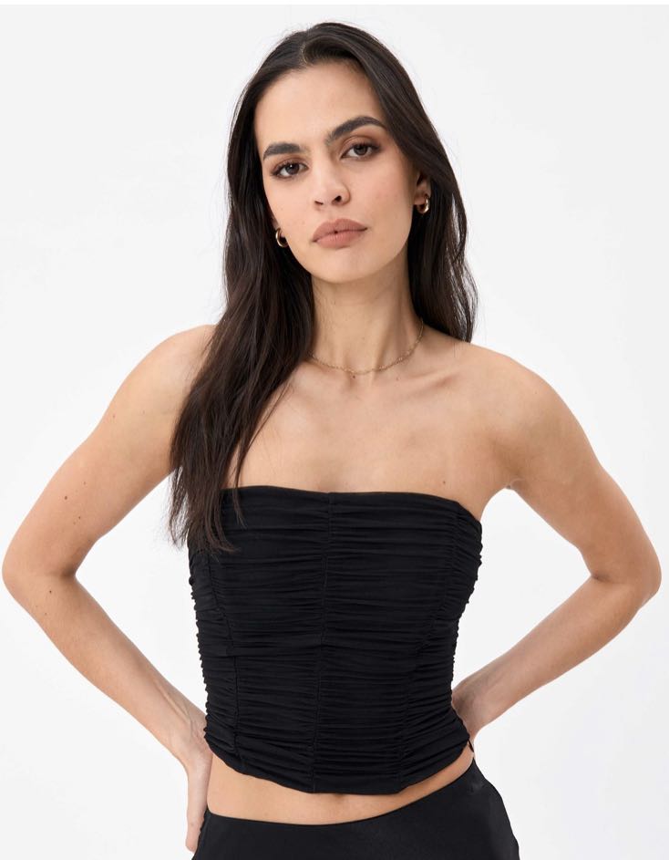 glassons ruched bustier top, Women's Fashion, Tops, Other Tops on Carousell