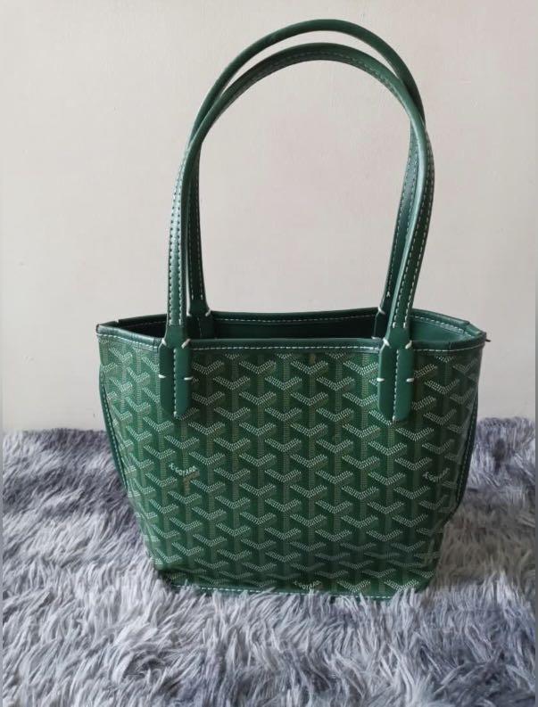 Goyard Mini Tote Bag in Green, Women's Fashion, Bags & Wallets