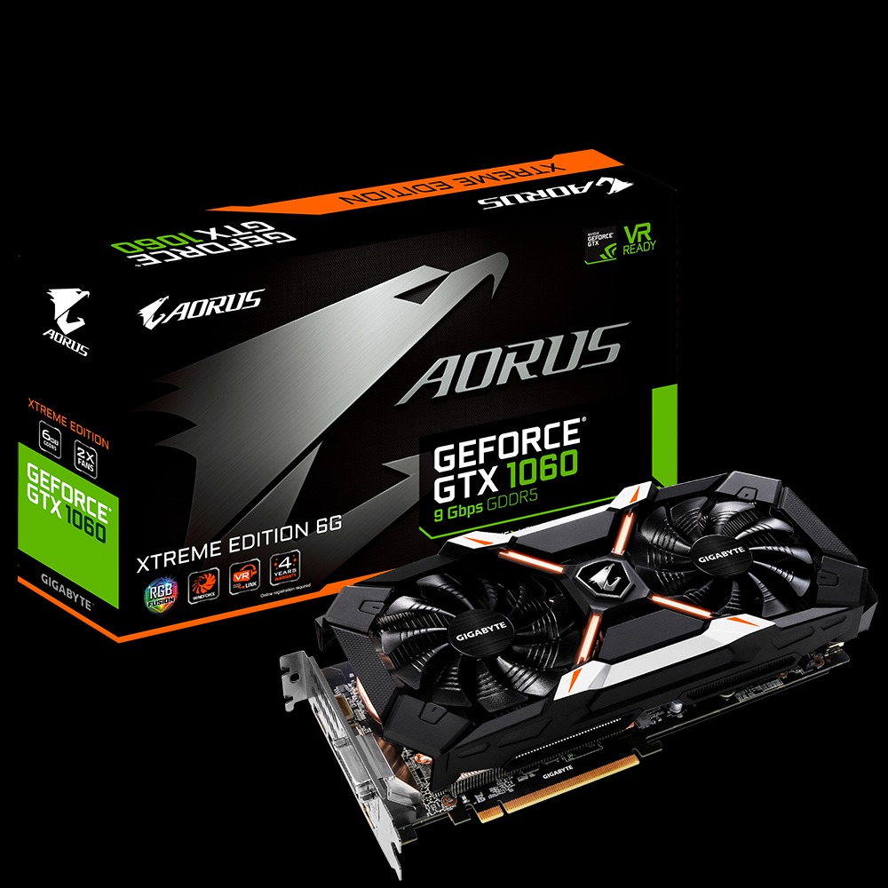 GPU 1060 6gb gigabyte AORUS GeForce® GTX 1060 Xtreme Edition 6G