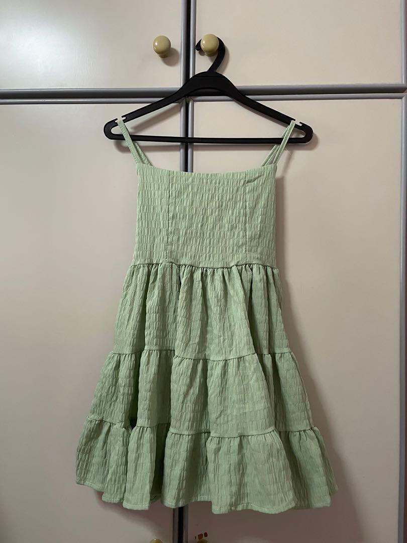 Green Babydoll Dress, Women's Fashion, Dresses & Sets, Dresses on Carousell