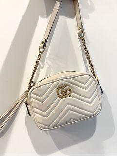 Gucci Marmont-mini 相機包 白